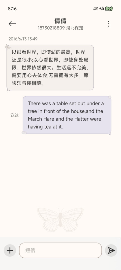 简约 浅雾蝶语 screenshot