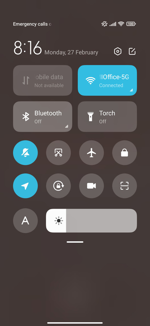 Warm message screenshot