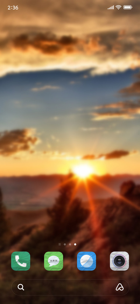 sunset wrinkled icons screenshot