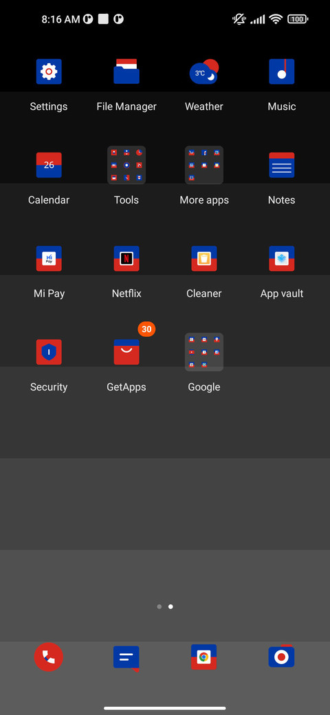 Minimalist black screenshot