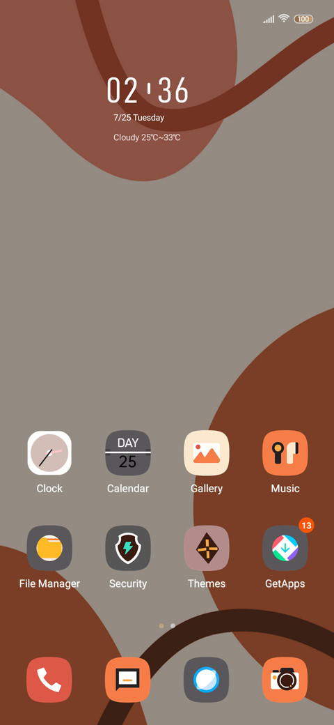 Simple orange screenshot