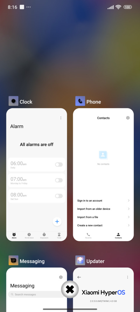 Mixed colors screenshot