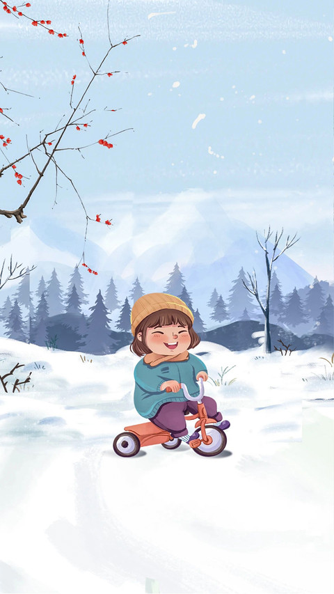二十四节气之冬至壁纸-锐景创意 screenshot