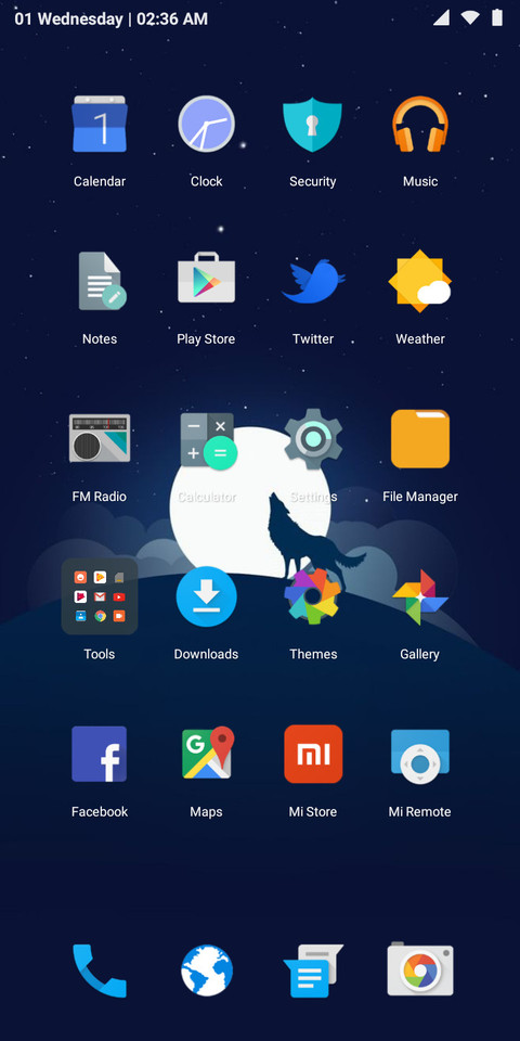 Android X screenshot