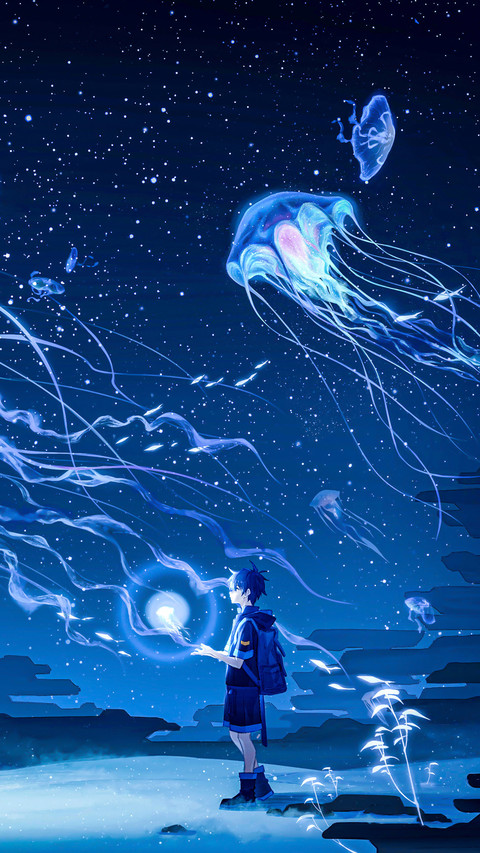 Fantastic Night with Big Jellyfish screenshot