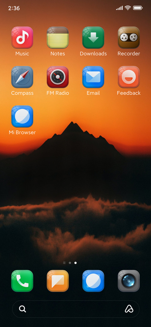 Mountain night screenshot