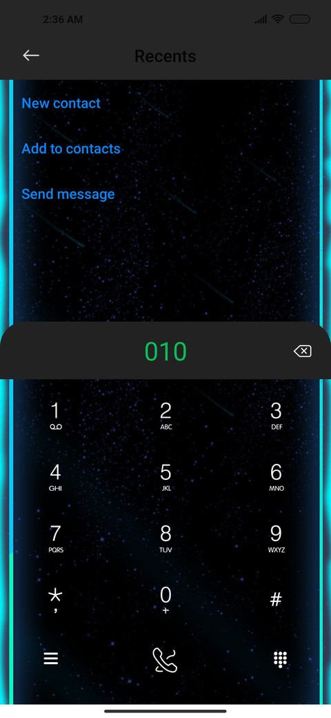 starry sky screenshot