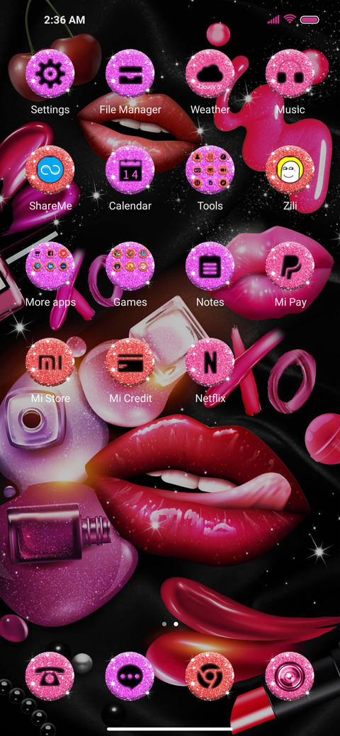 Luxury neon lips screenshot