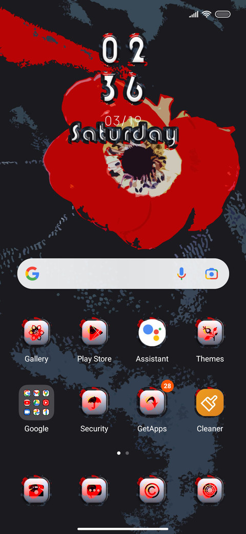 Red Black Flower screenshot