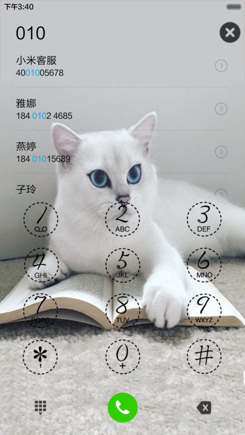 可爱猫咪（音乐锁屏+全图标） screenshot