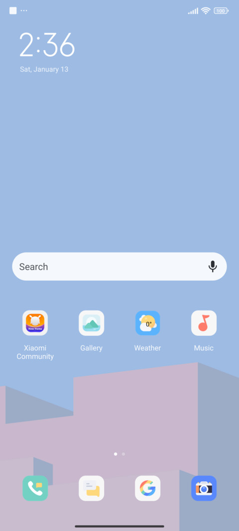 A clear summer sky screenshot
