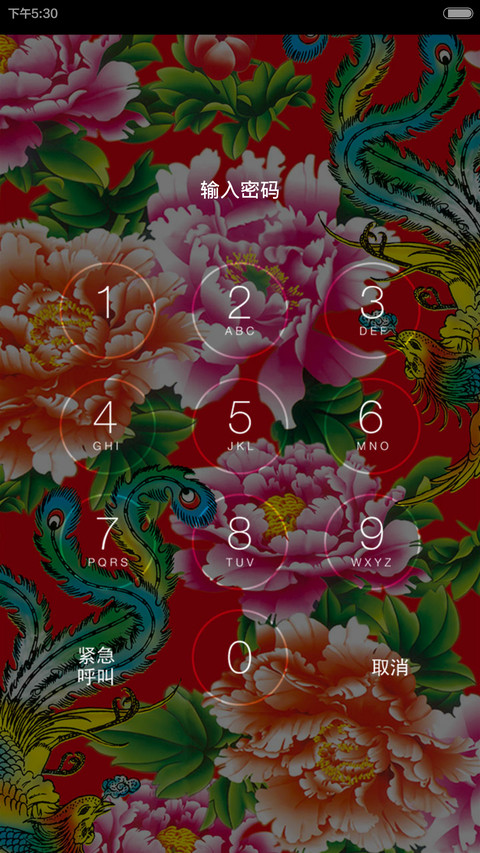iOS东北时尚大花布【自由桌面、音乐界面】 screenshot