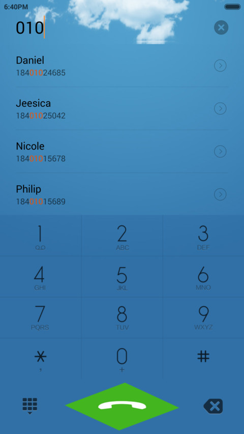 Blue Windows screenshot