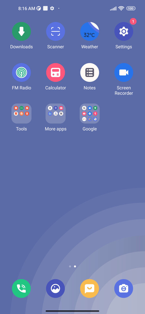 Simple gradient screenshot