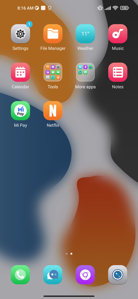 Primary color screenshot