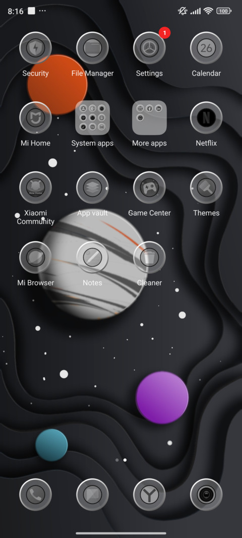 galaxy screenshot