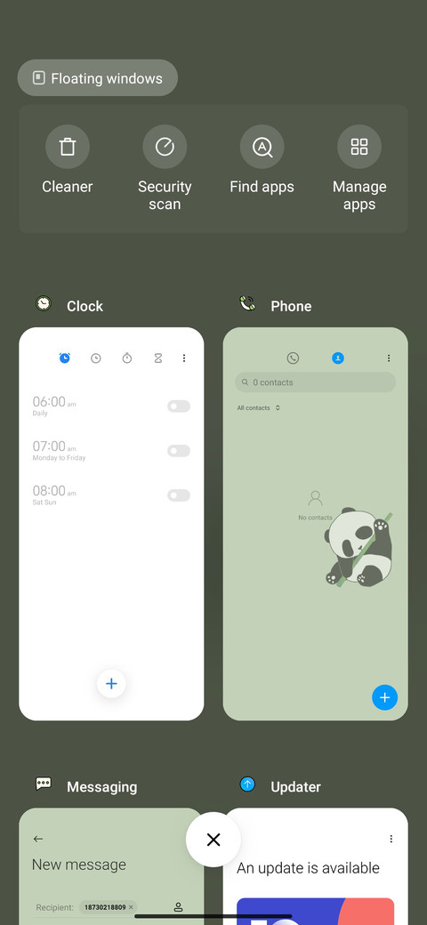 Panda panel screenshot