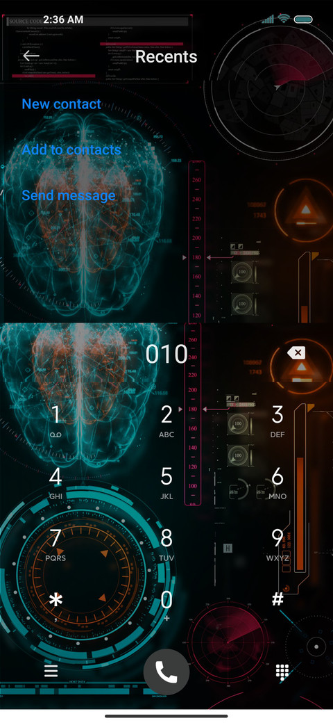 Sci fi interface screenshot