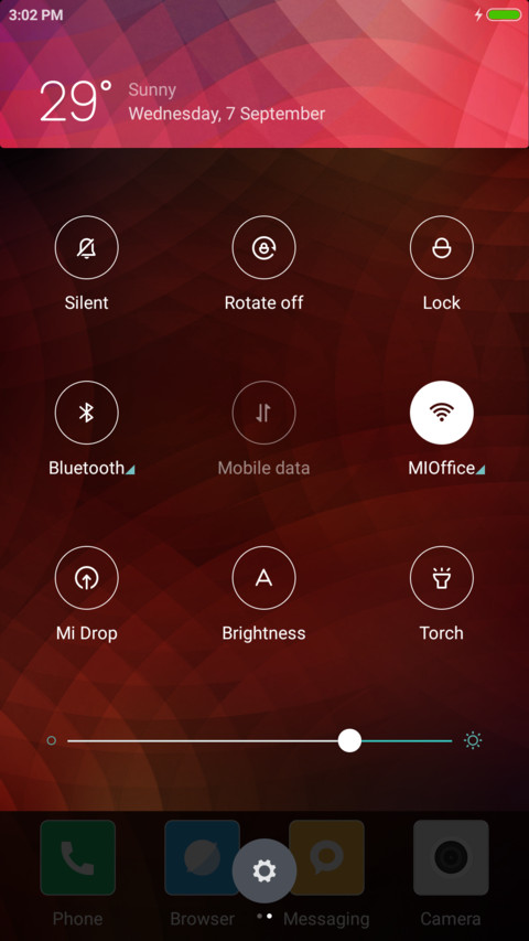 M8 UI screenshot