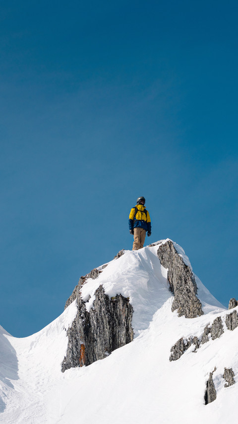 Snowboarder on top of the mountain screenshot