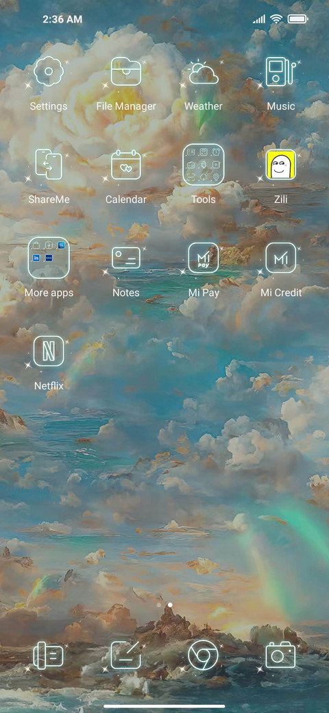 Cloud and mountain screenshot