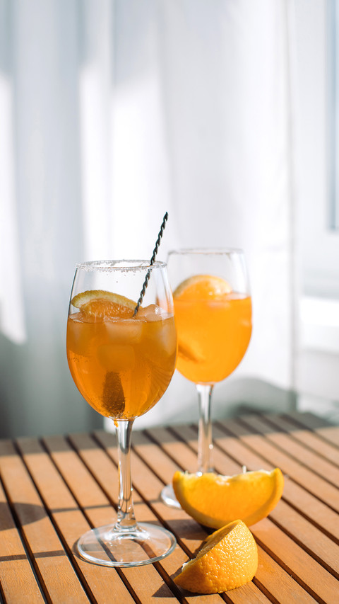 Summer refreshing aperitif drink on the terrace table screenshot