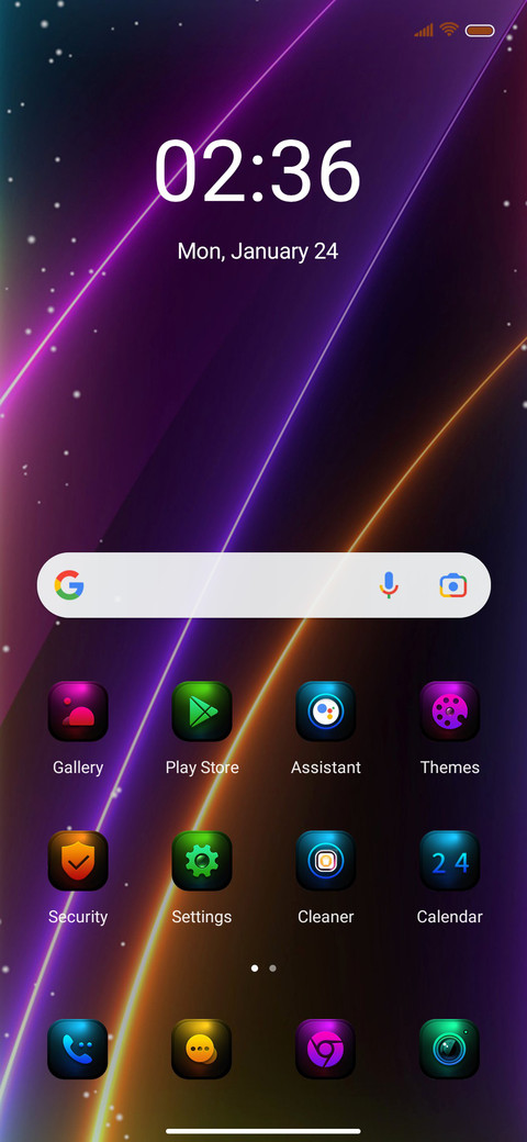 Rainbow lamp screenshot