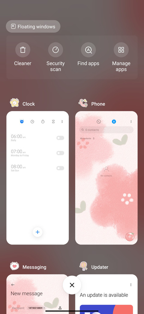 Pink flowers screenshot