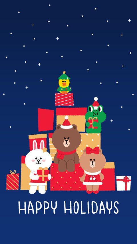 line friends 圣诞壁纸 screenshot