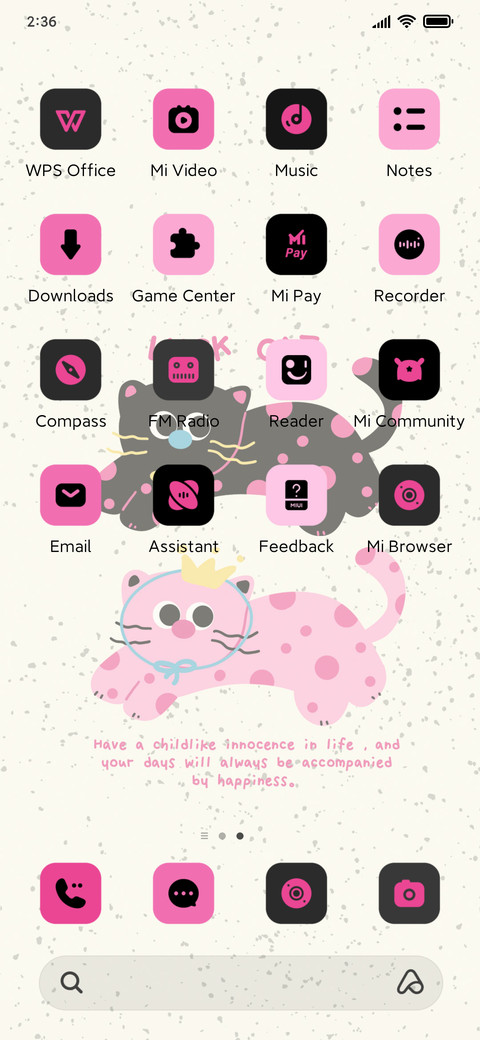 Colorful cat screenshot