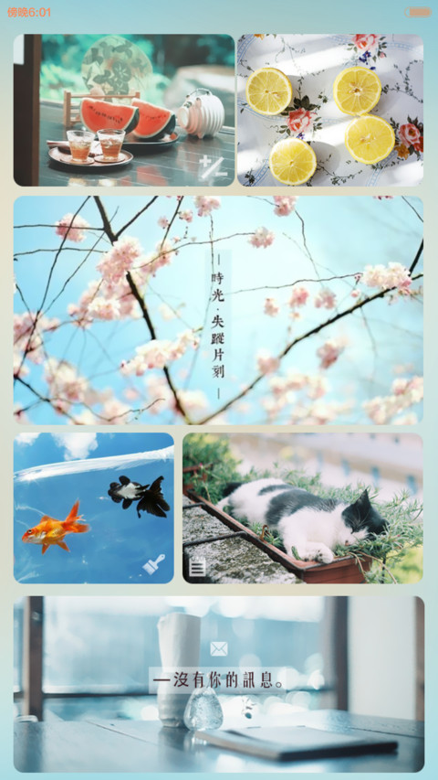 七秒记忆的鱼 数字密码锁屏+天气音乐 wp自由桌面全图标 screenshot