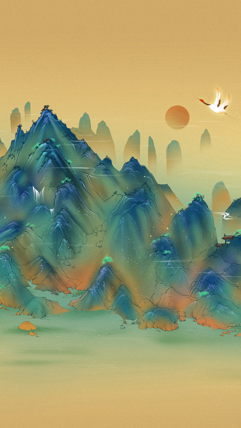 Chinese style landscape painting screenshot