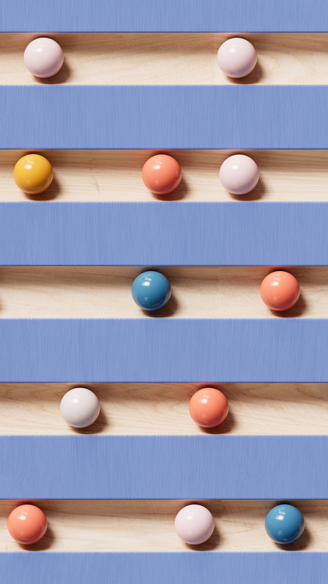The blue railing is different from the small balls screenshot