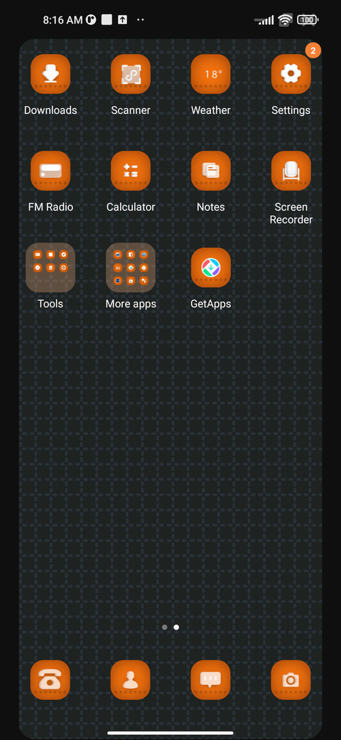 Retro block keypad screenshot