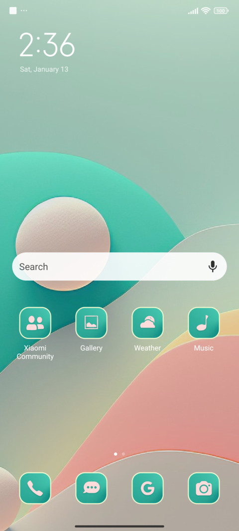 minimal pastels screenshot