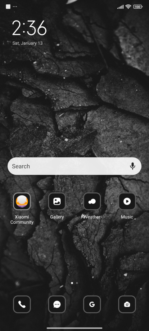 Grayscale screenshot