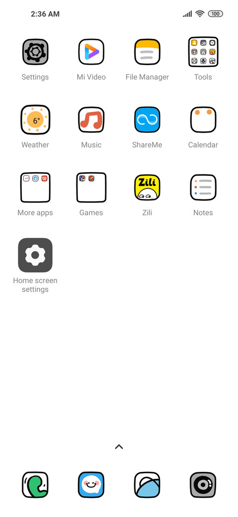Green icon screenshot