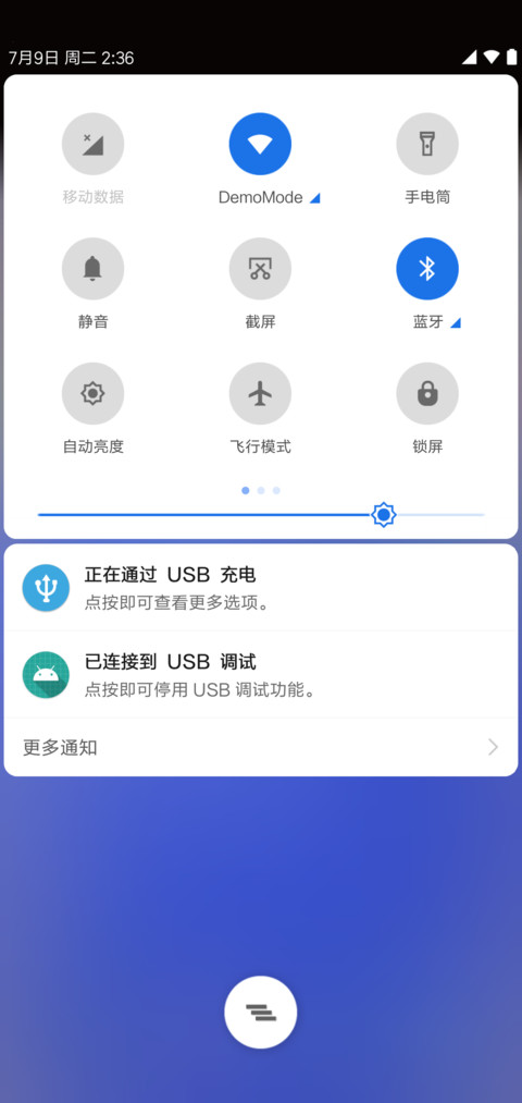 Native Android Q screenshot