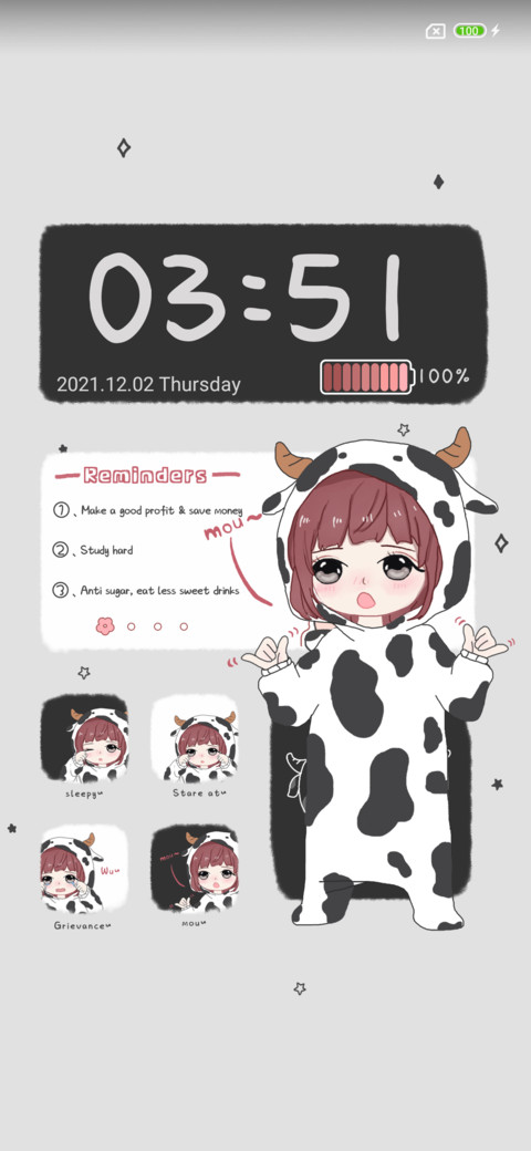 The cow is bullish screenshot