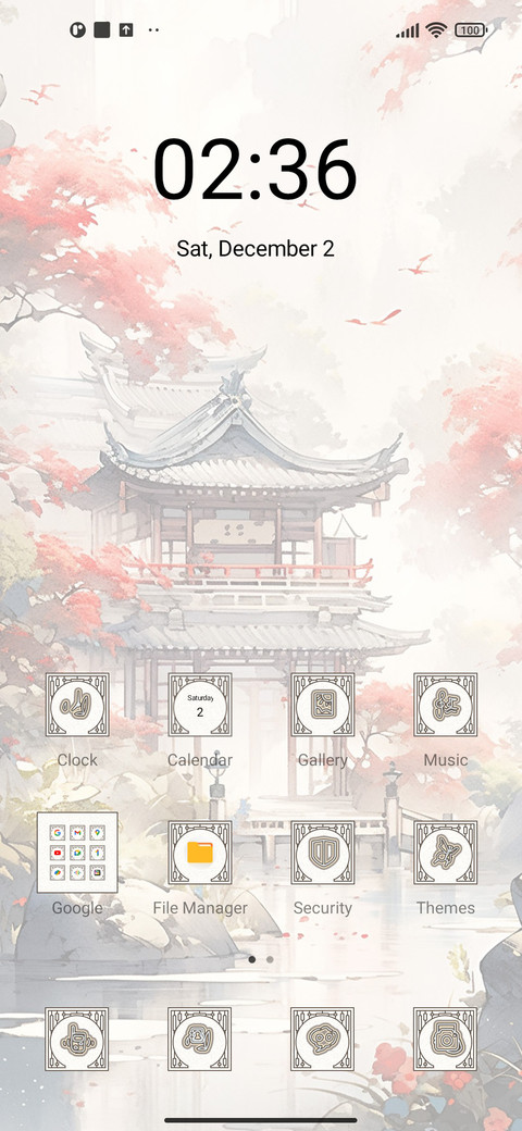 Snowflakes flowers screenshot
