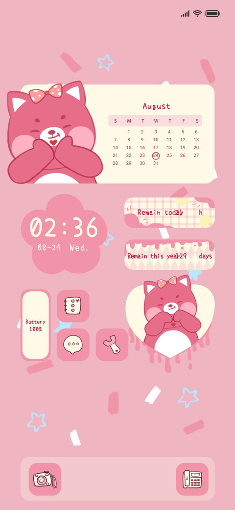 sweet pink bear screenshot