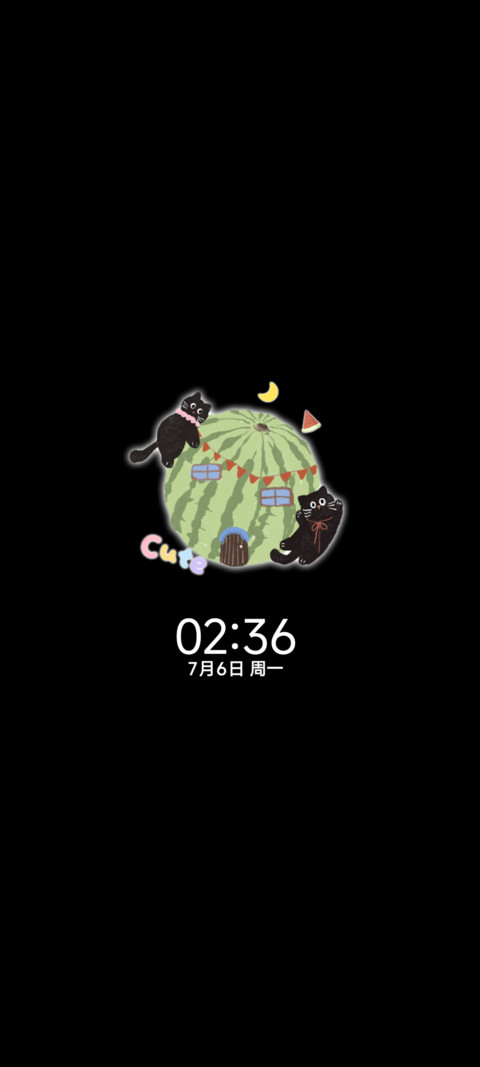可爱西瓜小黑猫 screenshot