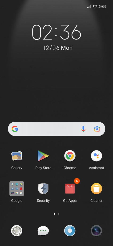 Wall calendar screenshot