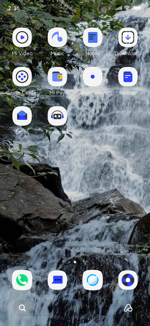 Running water screenshot