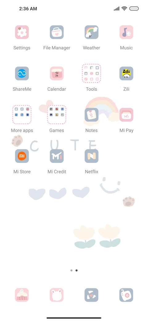Blue simplicity screenshot