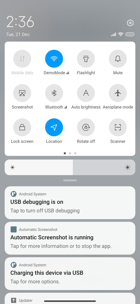 Intelligence screenshot