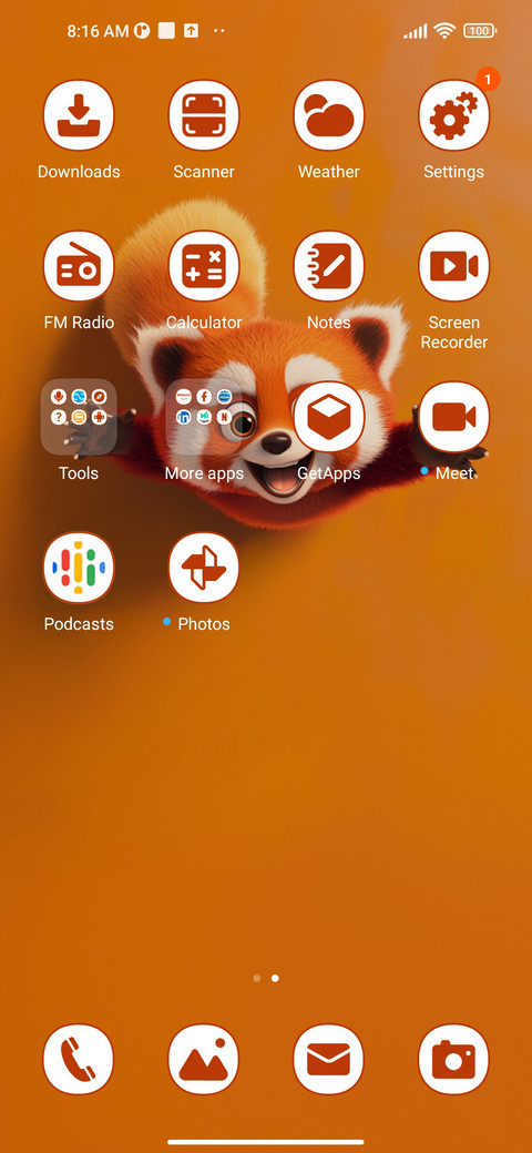 Red panda screenshot