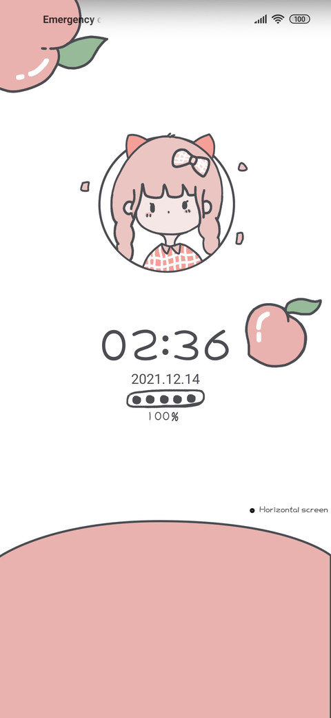 Cute peach girl screenshot