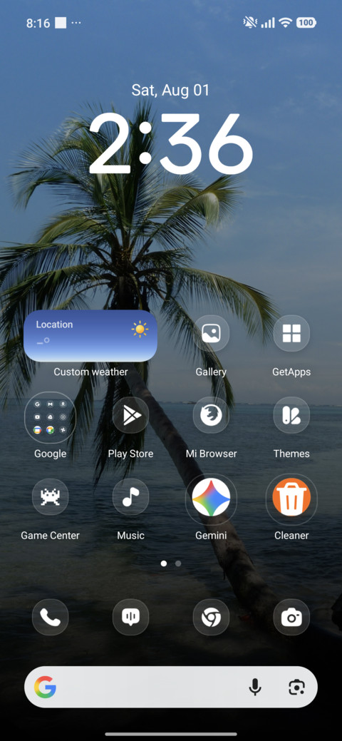 Tropical Blue screenshot