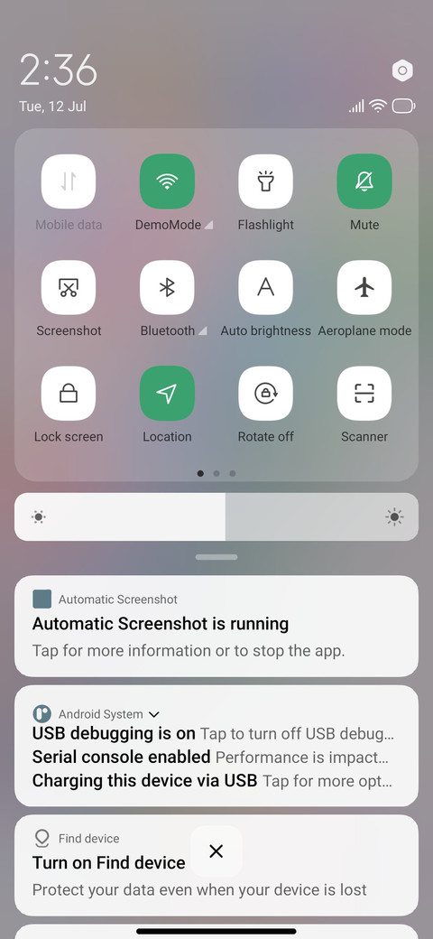 android 13 screenshot